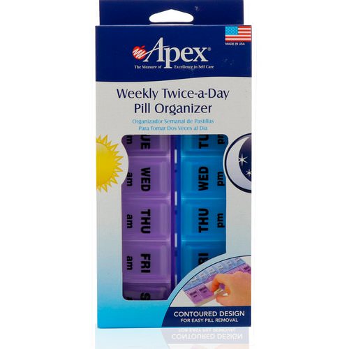 Apex, Weekly Twice-A-Day Pill Organizer, 1 Pill Organizer Review