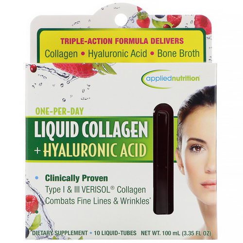 appliednutrition, Liquid Collagen + Hyaluronic Acid, 10 Liquid-Tubes, 10 ml Each Review