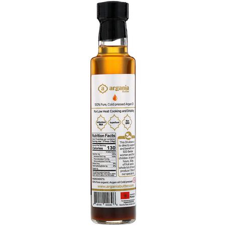 Vingrön, Oljor: Argania Butter, Organic Culinary Argan Oil, 8.45 fl oz (250 ml)