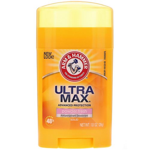 Arm & Hammer, UltraMax, Antiperspirant Solid Deodorant, For Women, Powder Fresh, 1.0 oz (28 g) Review