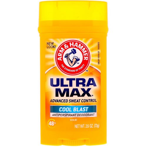 Arm & Hammer, UltraMax, Solid Antiperspirant Deodorant, for Men, Cool Blast, 2.6 oz (73 g) Review