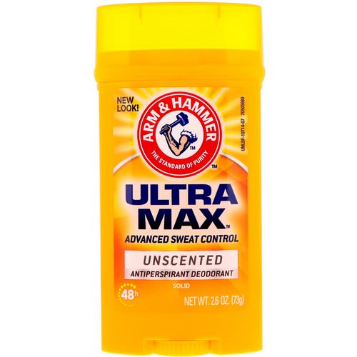 Arm & Hammer, UltraMax, Solid Antiperspirant Deodorant, for Men, Unscented, 2.6 oz (73 g) Review