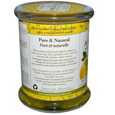Ljus, Hem Doft, Hem: Aroma Naturals, Soy VegePure, 100% Natural Soy Essential Oil Candle, Ambiance, Orange & Lemongrass, 8.8 oz (260 g)