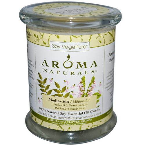 Aroma Naturals, Soy VegePure, 100% Natural Soy Pillar Candle, Meditation, Patchouli & Frankincense, 8.8 oz (260 g) Review