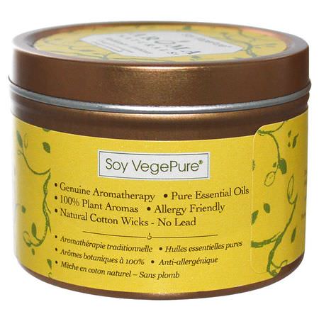 Ljus, Hem Doft, Hem: Aroma Naturals, Soy VegePure, Ambiance, Orange & Lemongrass, 2.8 oz (79.38 g)