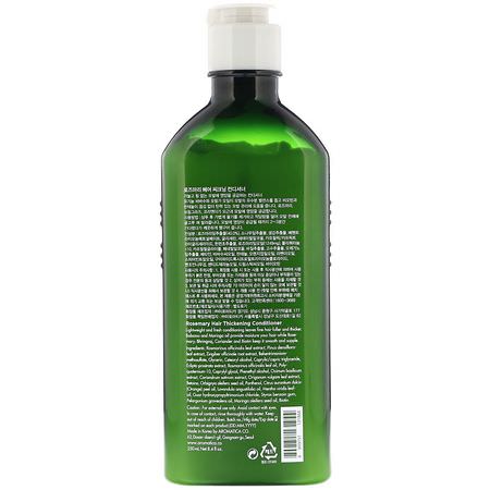 Balsam, K-Beauty Hårvård, Hårvård, Bad: Aromatica, Rosemary Hair Thickening Conditioner, 8.4 fl oz (250 ml)
