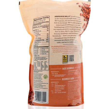 Bröd, Säd, Ris, Pasta: Arrowhead Mills, Organic, Buckwheat Groats, 1.5 lbs (680 g)