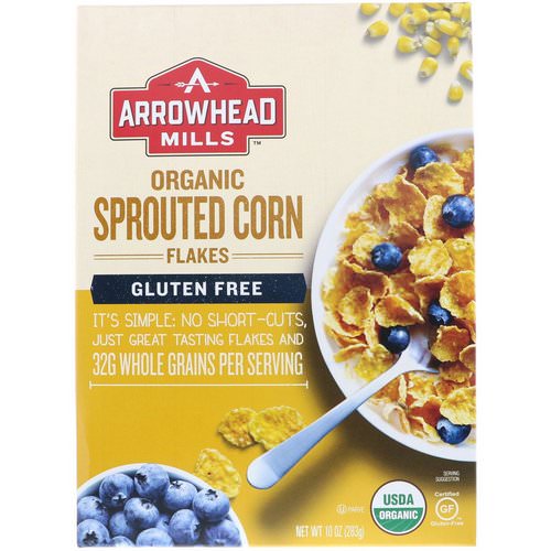Arrowhead Mills, Organic Sprouted, Corn Flakes, Gluten Free, 10 oz (283 g) Review