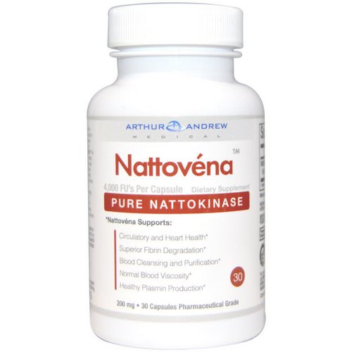 Arthur Andrew Medical, Nattovena, Pure Nattokinase, 200 mg, 30 Capsules Review