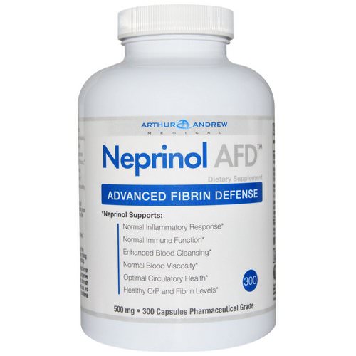 Arthur Andrew Medical, Neprinol AFD, Advanced Fibrin Defense, 500 mg, 300 Capsules Review