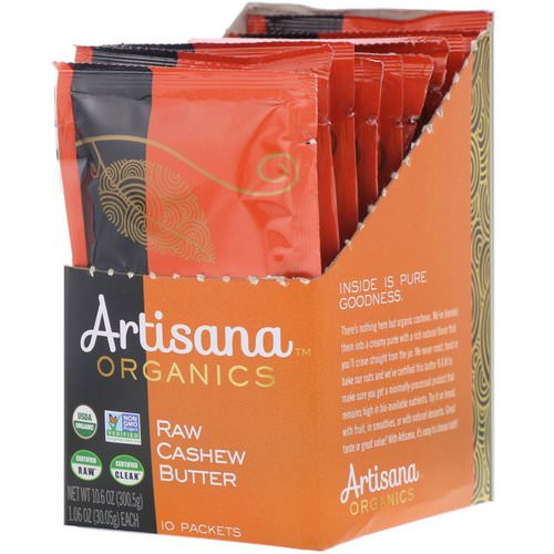 Artisana, Organics, Raw Cashew Nut Butter, 10 Packets, 1.06 oz (30.05 g) Each Review