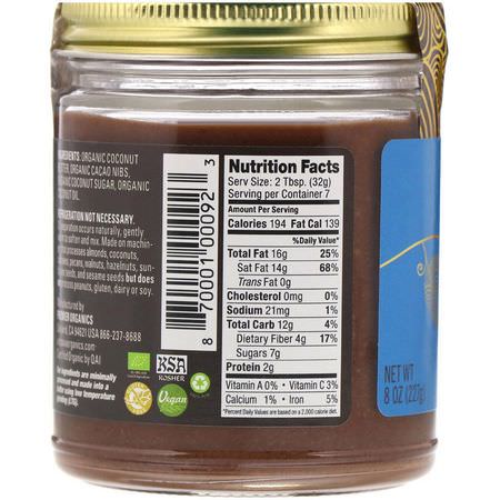 Kokosnötsspridningar, Konserver, Spridningar, Knappar: Artisana, Organics, Raw Coconut Cacao Bliss, Nut Butter, 8 oz (227 g)
