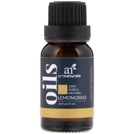 Art Naturals Lemongrass Oil - Citrongräsolja, Eteriska Oljor, Aromaterapi, Bad