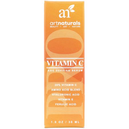 C-Vitamin, C-Vitamin Serum, Behandlingar: Artnaturals, Vitamin C, Age Defying Serum, 1 fl oz (30 ml)