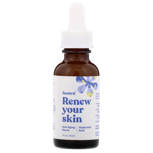 Asutra, Renew Your Skin, Anti-Aging Serum, Hyaluronic Acid, 1 fl oz (30 ml) Review