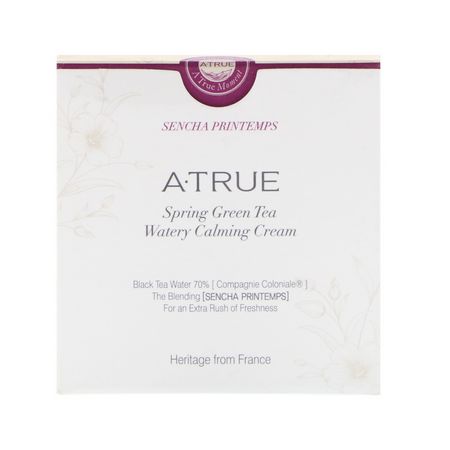 K-Beauty Moisturizers, Creams, Face Moisturizers, Beauty: ATrue, Spring Green Tea Watery Calming Cream, 2.82 oz (80 g)