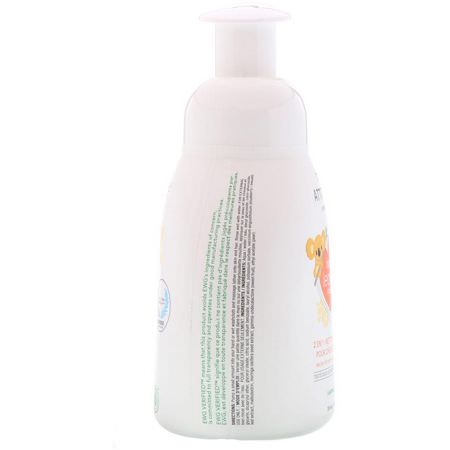 Body Wash, Allt-I-Ett-Babyschampo, Hår, Hud: ATTITUDE, Baby Leaves Science, 2-In-1 Hair and Body Foaming Wash, Pear Nectar, 10 fl oz (295 ml)