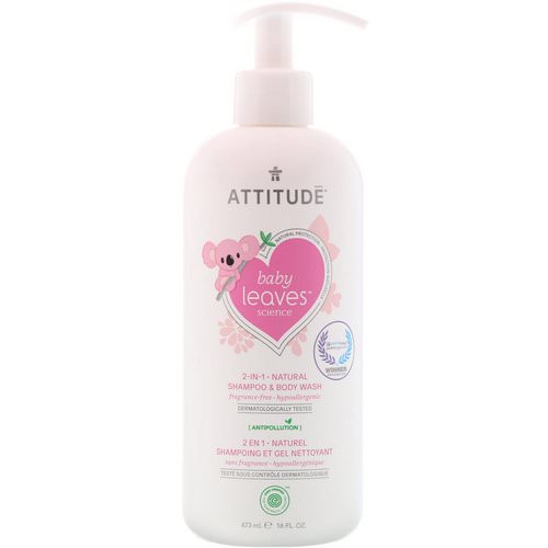 ATTITUDE, Baby Leaves Science, 2-In-1 Natural Shampoo & Body Wash, Fragrance-Free, 16 fl oz (473 ml) Review