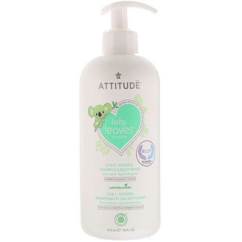 ATTITUDE, Baby Leaves Science, 2-In-1 Natural Shampoo & Body Wash, Sweet Apple, 16 fl oz (473 ml) Review