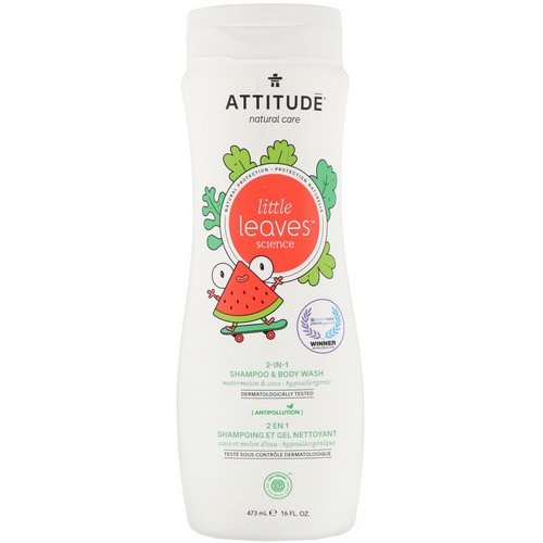 ATTITUDE, Little Leaves Science, 2-In-1 Shampoo & Body Wash, Watermelon & Coco, 16 fl oz (473 ml) Review