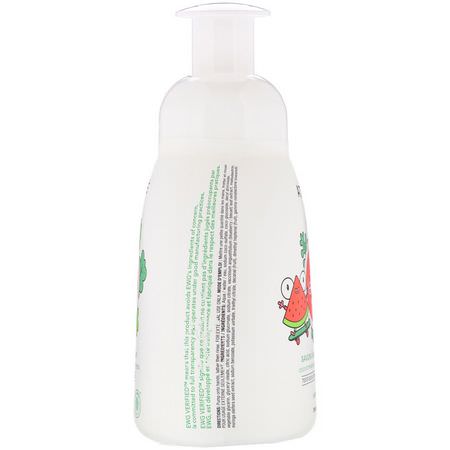 Dusch, Badkar, Handtvål, Babykropp: ATTITUDE, Little Leaves Science, Foaming Hand Soap, Watermelon & Coco, 10 fl oz (295 ml)