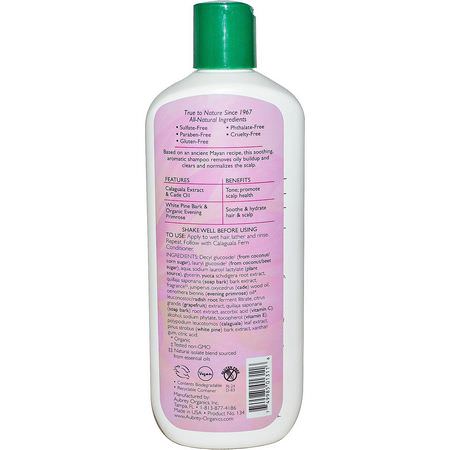 Schampo, Hårvård, Bad: Aubrey Organics, Calaguala Fern Shampoo, Soothing Treatment, All Hair Types, 11 fl oz (325 ml)