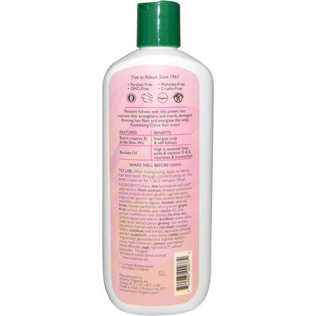 Balsam, Hårvård, Bad: Aubrey Organics, Conditioner, Biotin Repair, Citrus Rain, 11 fl oz (325 ml)
