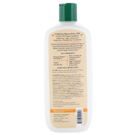 Schampo, Hårvård, Bad: Aubrey Organics, Island Botanicals Shampoo, Dry Hair, Mango Coconut, 11 fl oz (325 ml)