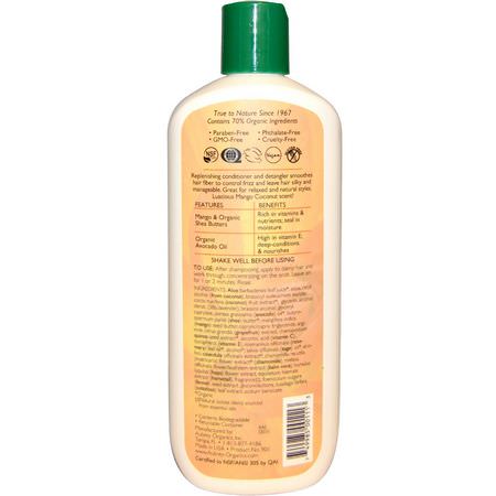 Balsam, Hårvård, Bad: Aubrey Organics, Island Naturals Conditioner, Tropical Repair, Dry Replenish, 11 fl oz (325 ml)