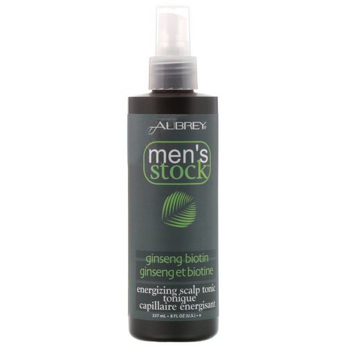 Aubrey Organics, Men's Stock, Energizing Scalp Tonic, Ginseng Biotin, 8 fl oz (237 ml) Review
