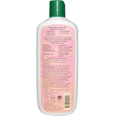 Schampo, Hårvård, Bad: Aubrey Organics, Rosa Mosqueta Shampoo, Vibrant Hydration, All Hair Types, 11 fl oz (325 ml)