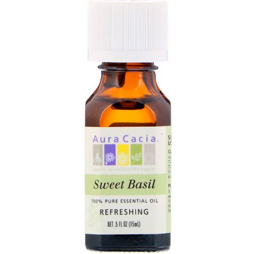 Aura Cacia, 100% Pure Essential Oil, Sweet Basil, .5 fl oz (15 ml) Review