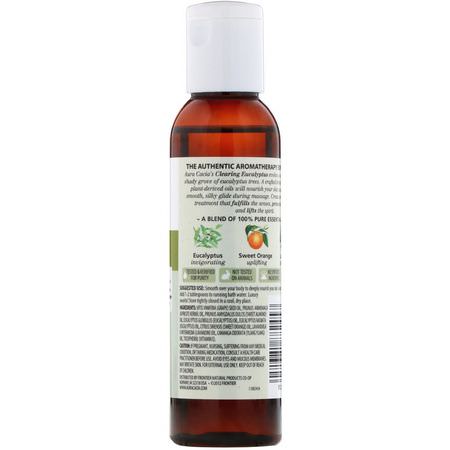 Oljor, Badsalter, Dusch, Massageolja: Aura Cacia, Aromatherapy Body Oil, Clearing Eucalyptus, 4 fl oz (118 ml)