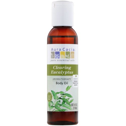 Aura Cacia, Aromatherapy Body Oil, Clearing Eucalyptus, 4 fl oz (118 ml) Review