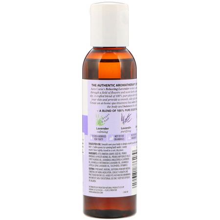 Oljor, Badsalter, Dusch, Massagolja: Aura Cacia, Aromatherapy Body Oil, Relaxing Lavender, 4 fl oz (118 ml)