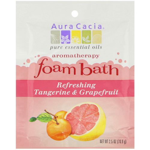 Aura Cacia, Aromatherapy Foam Bath, Refreshing Tangerine & Grapefruit, 2.5 oz (70.9 g) Review