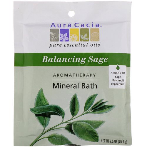Aura Cacia, Aromatherapy Mineral Bath, Balancing Sage, 2.5 oz (70.9 g) Review
