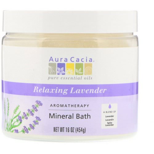 Aura Cacia, Aromatherapy Mineral Bath, Relaxing Lavender, 16 oz (454 g) Review