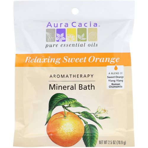 Aura Cacia, Aromatherapy Mineral Bath, Relaxing Sweet Orange, 2.5 oz (70.9 g) Review