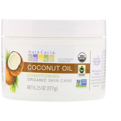 Aura Cacia, Conditioning Organic Skin Care, Coconut Oil, 6.25 oz (177 g) Review