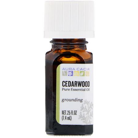 Aura Cacia Cedarwood Oil - Cederträolja, Eteriska Oljor, Aromaterapi, Bad