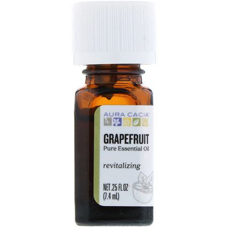 Aura Cacia Grapefruit Oil - Grapefruktolja, Uplift, Energize, Eteriska Oljor