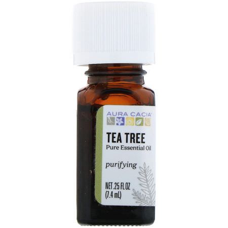 Aura Cacia Tea Tree Oil - Teträdolja, Rensa, Rena, Eteriska Oljor