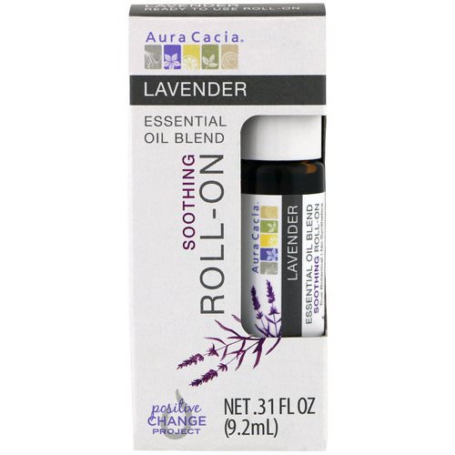 Aura Cacia, Essential Oil Blend, Soothing Roll-On, Lavender, .31 fl oz (9.2 ml) Review