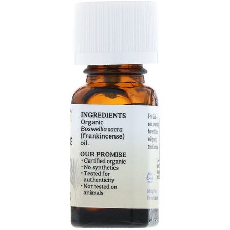 Frankincense Oil, Eteriska Oljor, Aromaterapi, Bad: Aura Cacia, Organic Frankincense, .25 fl oz (7.4 ml)