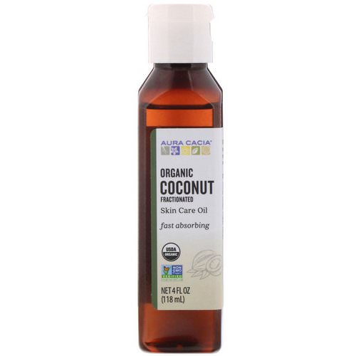 Aura Cacia, Organic Skin Care Oil, Coconut Oil, Fractionated, 4 fl oz (118 ml) Review