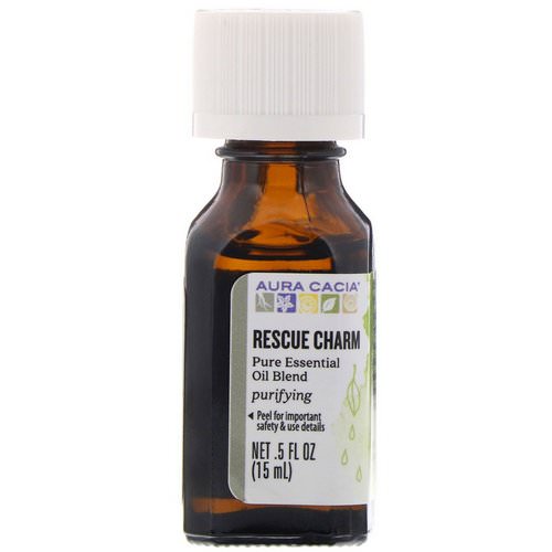 Aura Cacia, Pure Essential Oil Blend, Rescue Charm, .5 fl oz (15 ml) Review