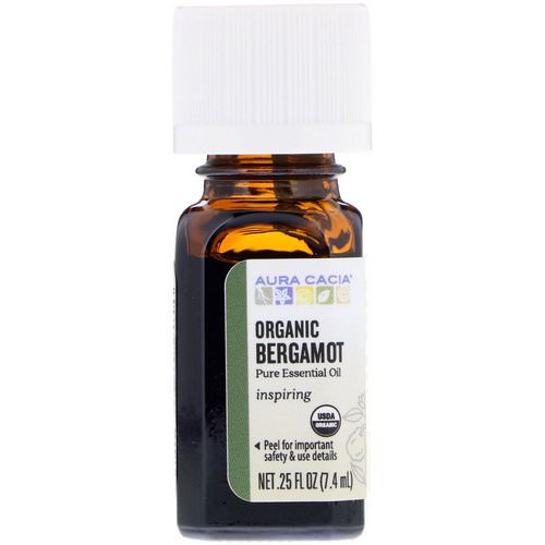 Aura Cacia, Pure Essential Oil, Organic Bergamot, .25 fl oz (7.4 ml) Review