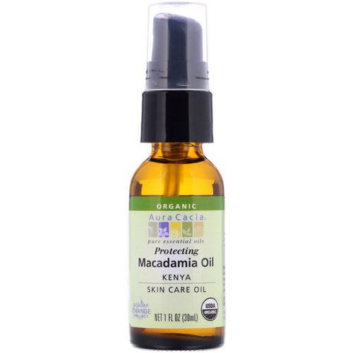 Aura Cacia, Pure Essential Oil, Organic Natural Skin Care, Macadamia Oil, 1 fl oz (30 ml) Review
