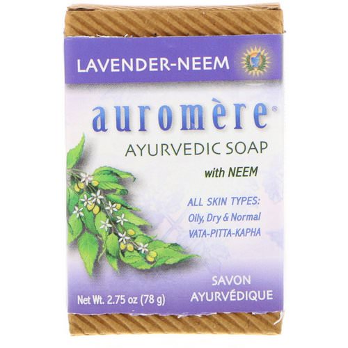 Auromere, Ayurvedic Soap With Neem, Lavender-Neem, 2.75 oz (78 g) Review